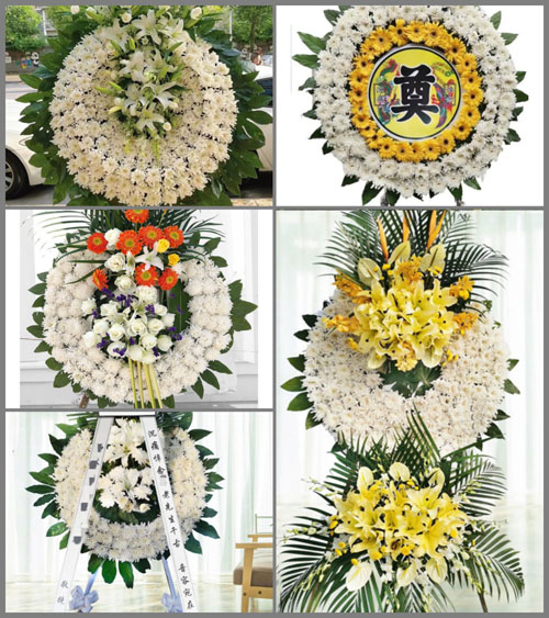 四川成都金堂县竹篙镇老虎寨村花圈速递